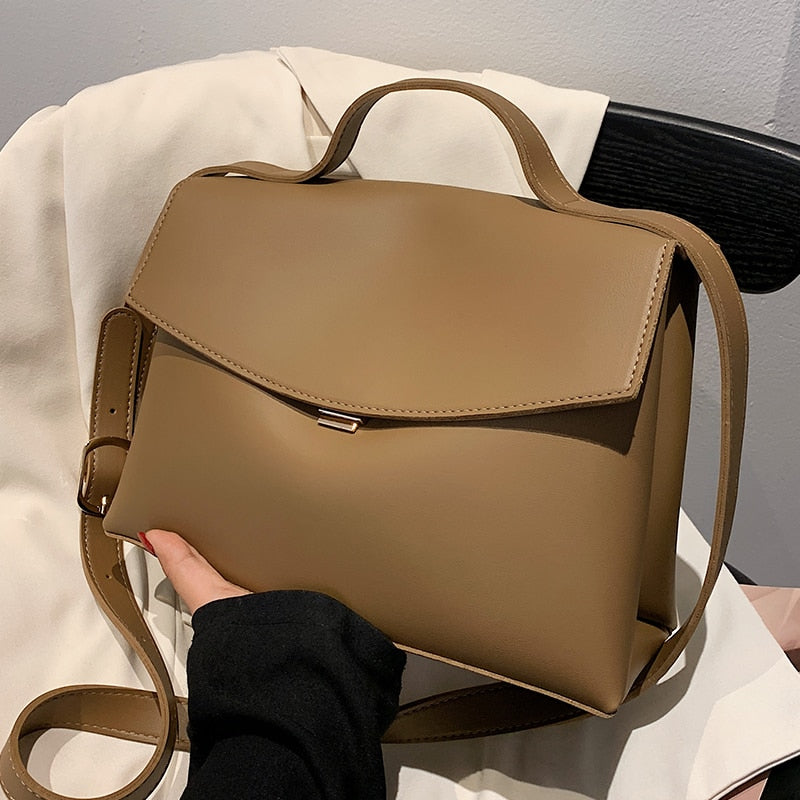Cyflymder Vintage Large Tote bag Winter New High-quality PU Leather Women's Designer Handbag Luxury brand Shoulder Messenger Bag