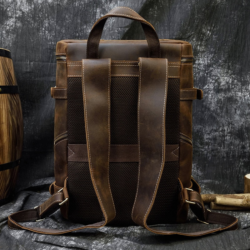 Cyflymder Leather Backpack Men Luxury Designer Laptop Bagpack for Man Backpack for School Bag Travel Backpack Bag Men's Daypack