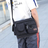 Cyflymder New Fashion  Canvas Men Shoulder bag Messenger bag Men Crossbody Bag Vintage male Leisure Sling bag Casual Boy