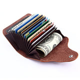 Cyflymder 1 Pc Men Card Holder Genuine Leather Business Card Holder Wallet Women Credit Card Case Unisex  Zipper Coin Purse