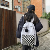 Cyflymder Fashion Girls Plaid Backpack Waterproof Leisure Shoulder Bag Women Laptop Mochila Bookbag Travel Rucksack for Female