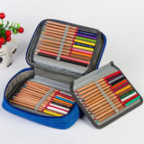 Cyflymder 36/72 Holes Creative Canvas School Pencil Case Multifunction Stationery Storage Bag Large Pen Bag Art Marker Pens Case Pouch