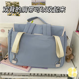 Cyflymder Japanese College Style Vintage Schoolbag Female Cute Girl Student Messenger Bag Korean Ins Wind Wild JK Backpack