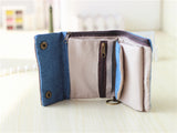 Cyflymder Women Cotton Fabric Short Wallet for Female Large Capacity Coin Purse Card Holder Ladies Multifunction Men Purse Carteira