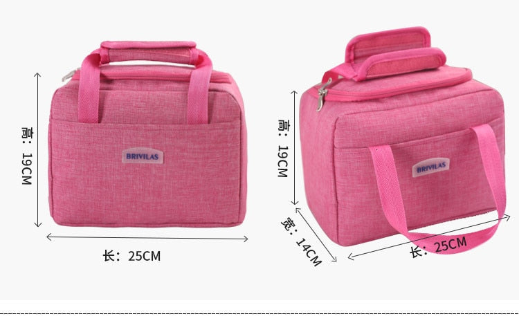 Cyflymder Lunch Box Bag Waterproof Thermal Bag Oxford Fabric Portable Thermal Insulated Cation Picnic Food Box Women Tote Storage Ice Bags