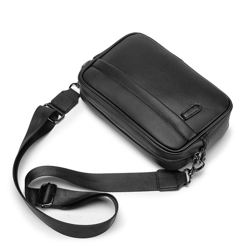 Cyflymder Luxury Brand Design Men Crossbody Bag Casual Solid Messenger Bag Mens Small Shoulder Crossbody Flap Bags Man Phone Handbag Male