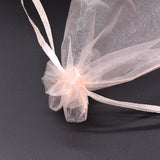 Cyflymder 100 Pcs/lot champagne color Drawstring Organza Bag small Pouches Jewelry Package Bags Christmas Wedding Packaging Gift Bags