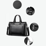 Cyflymder Fashion Men's Briefcase Bag Man Messenger Handbags Business Shoulder Bags Travel Handbag Men Briefcases Brown Hand Bag Briefcase