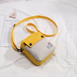 Cyflymder Mini Shoulder Bag Female Small Canvas Fashion Canvas Cross Body Bag Casual Handbag Simple Zipper Purse Coin Bag
