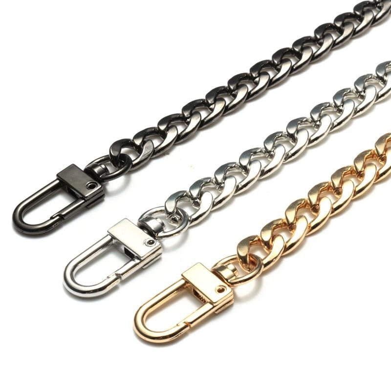 Cyflymder Bag Parts Accessories Bags Chains Gold Belt Hardware Handbag Accessory Metal Alloy Bag Chain Strap for Women Bags Belt Straps