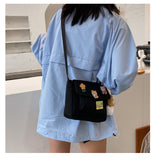 Cyflymder Crossbody Bags Women Canvas Flap-bag Kawaii Harajuku All-match Students Casual Female Handbags Korean Ulzzang Daily Chic Fashion