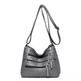 Cyflymder High Quality Women's Soft Leather Shoulder Bags Multi-Layer Vintage Crossbody Bag Luxury Designer Female Handbag and Purse
