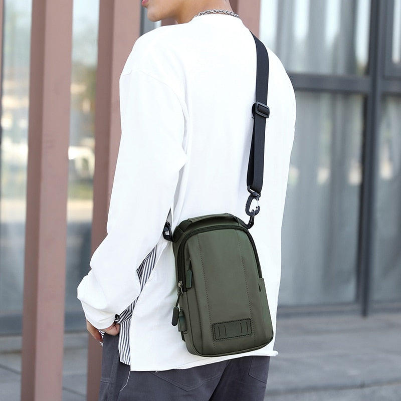 Cyflymder Waterproof Oxford Chest Bag Men's Shoulder Bag High Quality Casual Male Backpack Multifuction Travel Men Cross Body Bag