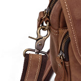 Cyflymder 100% genuine leather messenger bags retro cow leather man bag corssbody handlebags multifunction waist bags mini shoulder bag