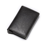 Cyflymder Blocking Credit Card Holder for Male Anti Theft Men Wallets PU Leather Short Purse for women Bank ID Card Holder Business