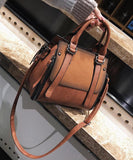 Cyflymder European style Fashion New Women Handbags High quality Matte PU Leather Portable Shoulder bag Ladies Hit color Big Tote bag
