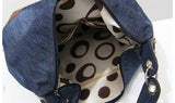 Cyflymder Women Denim Tote Bag Casual Canvas Jean Large Capacity Top Handle Bag One Shoulder Bags