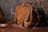 Cyflymder Vintage Genuine Leather Messenger Bag men Leather Shoulder Bag Men Crossbody Bag Male Sling Leisure Bag Tote Handbag Brown Grey Gifts for Men