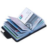 Cyflymder Fashion PU Leather Business Card Holder Organizer Hasp Men Women Bank Credit Card Holder Bag ID Card Wallet