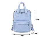 Cyflymder Denim School Backpack For Women Travel bag Preppy Style backpacks for teenage girls laptop bag Daypack blue bolsas Mochila blue