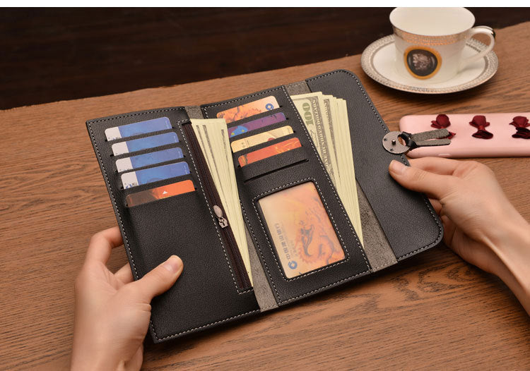 Cyflymder Fashion Long Women Wallets High Quality PU Leather Women's Purse and Wallet Design Lady Party Clutch Female Card Holder