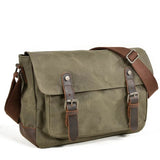 Cyflymder Military Vintage Canvas Leather Crossbody Bag Men Shoulder Bags Waterproof Travel Satchel New Casual Male Messenger Bags