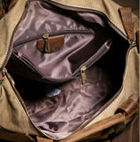 Cyflymder Unisex Retro New Canvas Leather Women Messenger Bags Men Crossbody Bag Shoulder Bag Duffel Bags Weekend