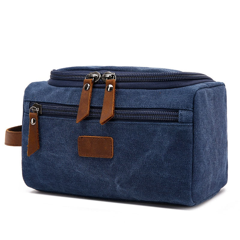 Cyflymder Canvas Toiletry Bag for Men Wash Shaving Dopp Kit Women Travel Make UP Cosmetic Pouch Bags Case Organizer