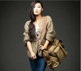 Cyflymder Unisex Retro New Canvas Leather Women Messenger Bags Men Crossbody Bag Shoulder Bag Duffel Bags Weekend