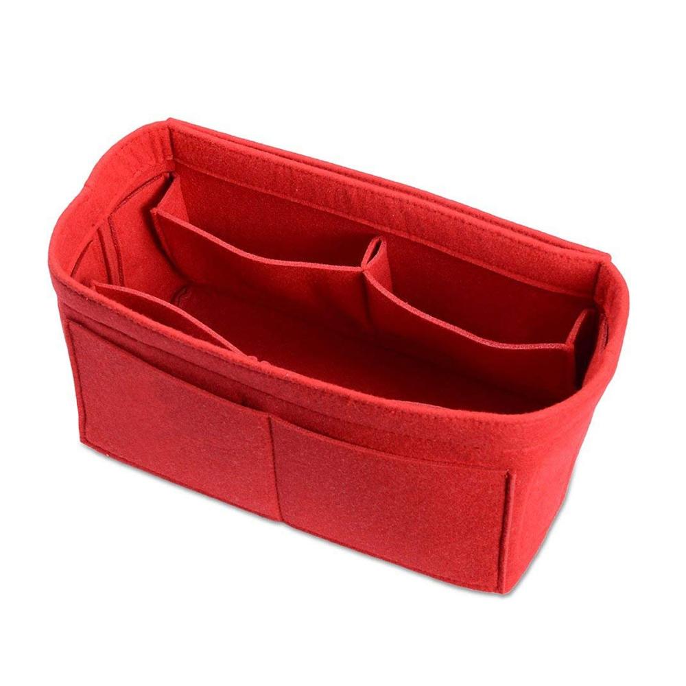 Red Bag Insert Sundries Organizer Purse Organizer Insert, Felt Bag