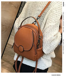 Cyflymder Backpack Women New Designer Fashion Leather Backpack Mini Soft Touch Multi-Function Small Backpack Female Ladies Shoulder Bag Girl Purse