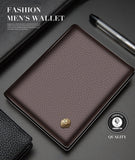 Cyflymder Men Wallet Genuine Leather Casual Wallet for Men Short Wallet Standard Wallets Card Holders Vintage Luxury Man Purse Gifts for Men