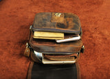 Cyflymder Fashion Leather Multifunction Travel Crossbody Satchel Messenger Bag Design Cigarette Case 6" Phone Pouch Waist Belt Bag