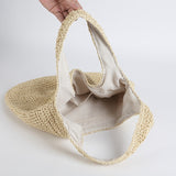 Cyflymder Fashion Rattan Women Shoulder Bags Wikcer Woven Female Handbags Large Capacity Summer Beach Straw Bags Casual Tote Purses