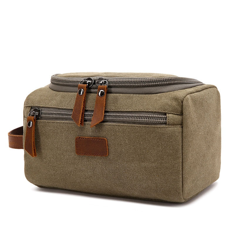 Cyflymder Canvas Toiletry Bag for Men Wash Shaving Dopp Kit Women Travel Make UP Cosmetic Pouch Bags Case Organizer