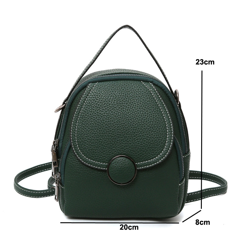 Cyflymder Backpack Women New Designer Fashion Leather Backpack Mini Soft Touch Multi-Function Small Backpack Female Ladies Shoulder Bag Girl Purse