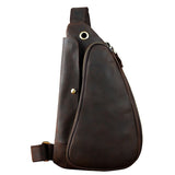 Cyflymder Quality Men Crazy Horse Leather Casual Fashion Waist Pack Chest Sling Bag Design One Shoulder Crossbody Bag For Male