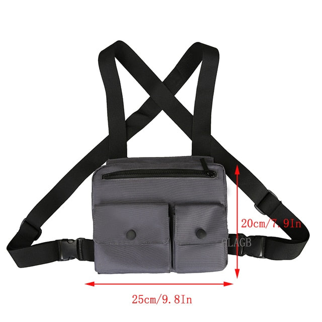 Cyflymder Functional Tactical Chest Bag  Fashion Bullet Hip Hop Vest Streetwear Bag Waist Pack Women Black Chest Rig Bag