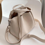 Cyflymder Solid color Tote Bucket bag Fashion New High quality PU Leather Women's Designer Handbag Vintage Shoulder Messenger Bag