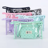 Cyflymder 3 Pcs/set Transparent Zipper Makeup Bag Small Cosmetic Bag Clear Women Necessaire Toiletry Bag Cosmetic Cases Organizer New
