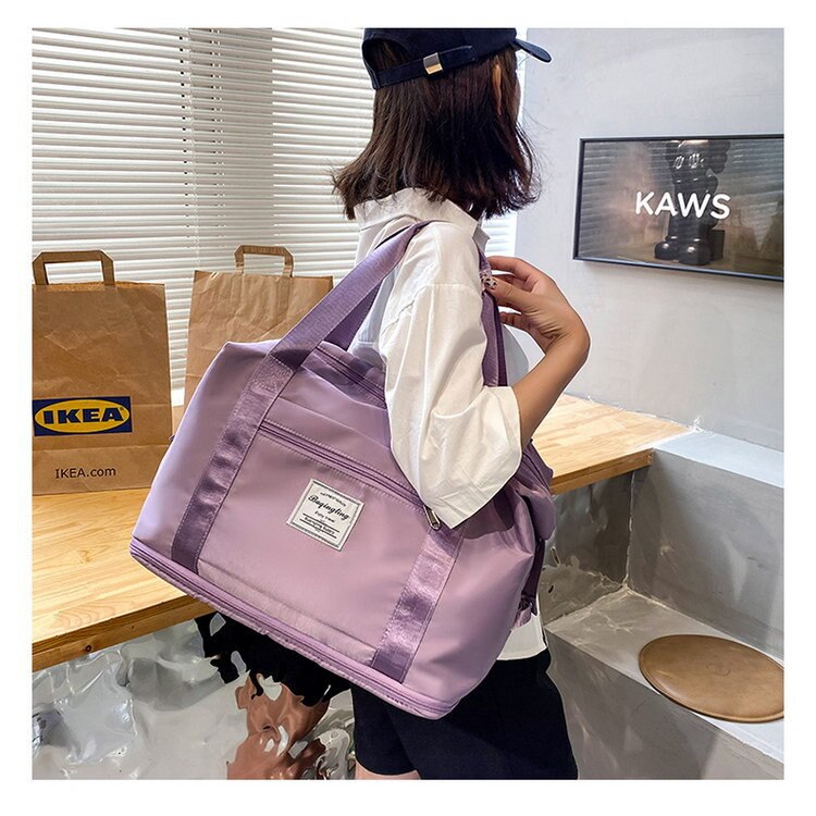 Cyflymder Fashion Large Travel Cabin Tote Bag Handbag Nylon Waterproof Shoulder Women Weekend Gym Female