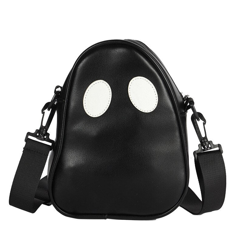 Cyflymder New European and American fashion funny personality cute demon ghost contrast stitching female trendy pu small bag Halloween