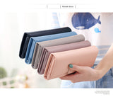 Cyflymder High Quality 3 Fold Women's Wallet Brand PU Leather Long Purse Clutch Coin Purse Phone Pocket Card Holder Large Capacity
