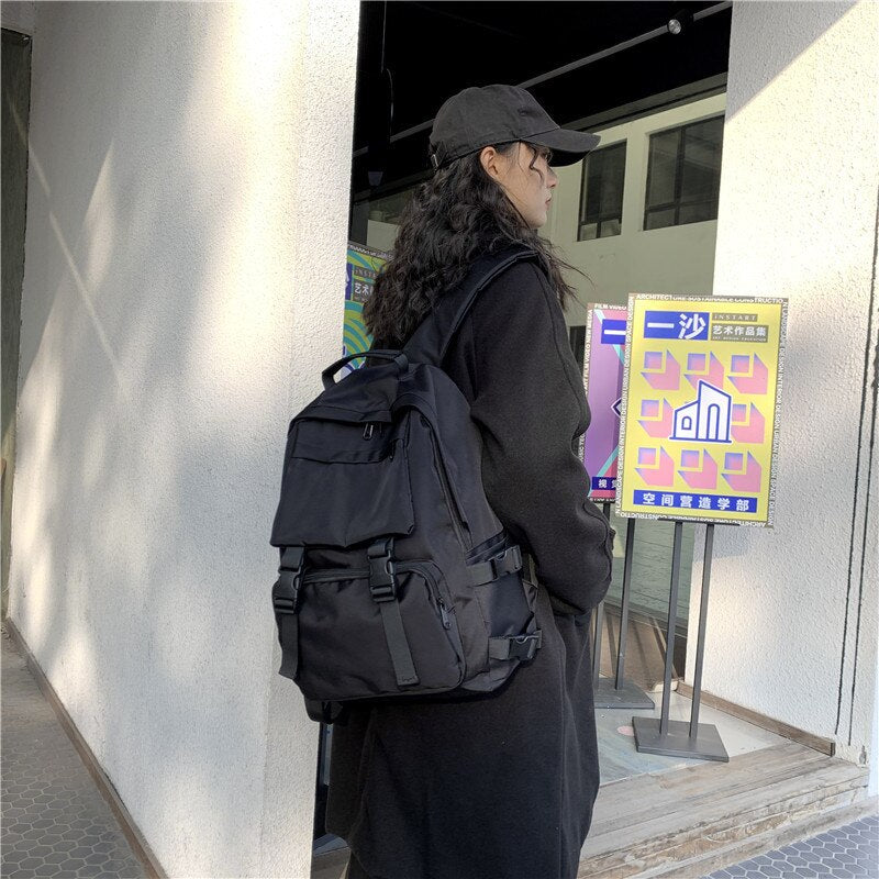 Cyflymder Women Backpack New Fashion All-match Female Backpack School Bag Large Capacity Black Bagpack mochila feminina