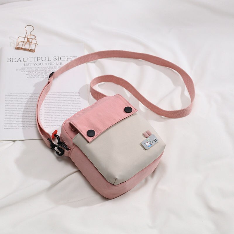 Cyflymder Mini Shoulder Bag Female Small Canvas Fashion Canvas Cross Body Bag Casual Handbag Simple Zipper Purse Coin Bag