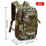Cyflymder Outdoor Tactical Backpack Military Rucksacks Men 15L 20L Waterproof Sport Travel Backpacks Camping Mochila Fishing Hunting Bags