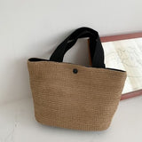 Cyflymder Capacity Straw Bags Women Handmade Woven Basket Summer Bohemian Beach Bags Luxury Brand Canvas Lady Handbags