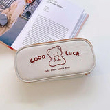 Cyflymder Canvas Pencil Bag Cute Large-Capacity Niche Junior And High School Students Simple Pencil Case Coin Bag