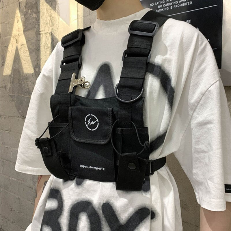 Cyflymder Tide cool Women Chest Rig Bag Tactical Chest Bags For Men Fashion Bullet Hip Hop Vest Streetwear Bag Function Tactics Waist Pack