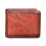 Cyflymder Male Genuine Leather Design Fashion  Slim Wallet Front Pocket Money Clip Mini Bill Purse For Men 1055-b Gifts for Men